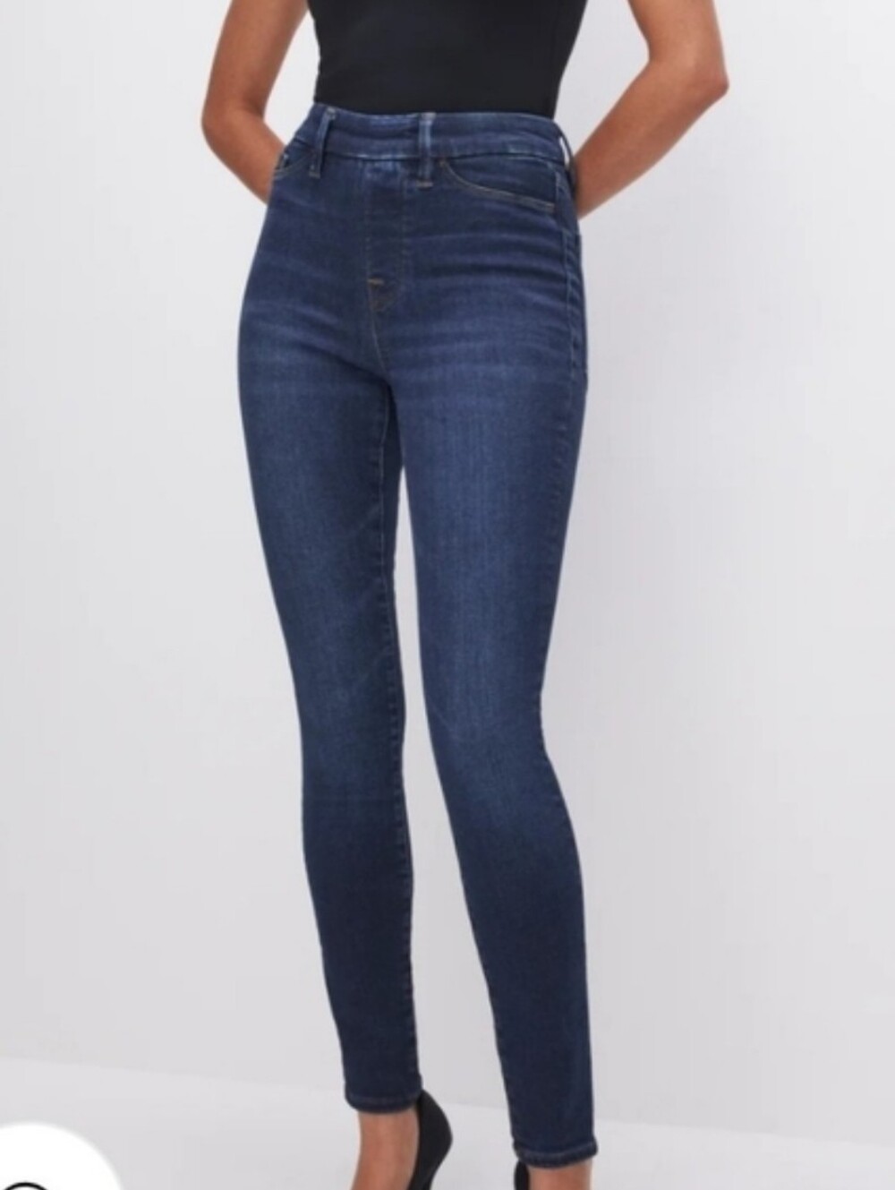 Good American Power Stretch Pull-On Skinny Denim Jeans Size M